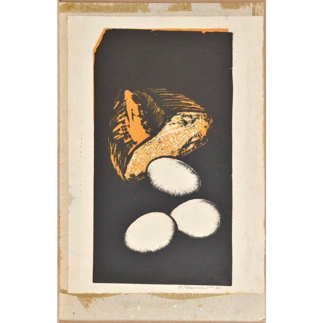 Albert Goltjakov, Breakfast, 1964, Screenprint, in Worn conditions. Designed 1960 to 1969 This piece has an attribution...