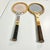 Wood Vintage Americana Boho Chic Wood Wilson Tennis Rackets Decorative Wall Objects - Set of 2. For Sale - Image 7 of 12
