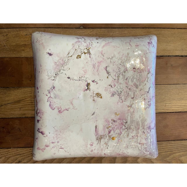 Pink Mid 20th Century Sascha Brastoff Pink & Gold Ceramic Plates- Set of 4 For Sale - Image 8 of 13