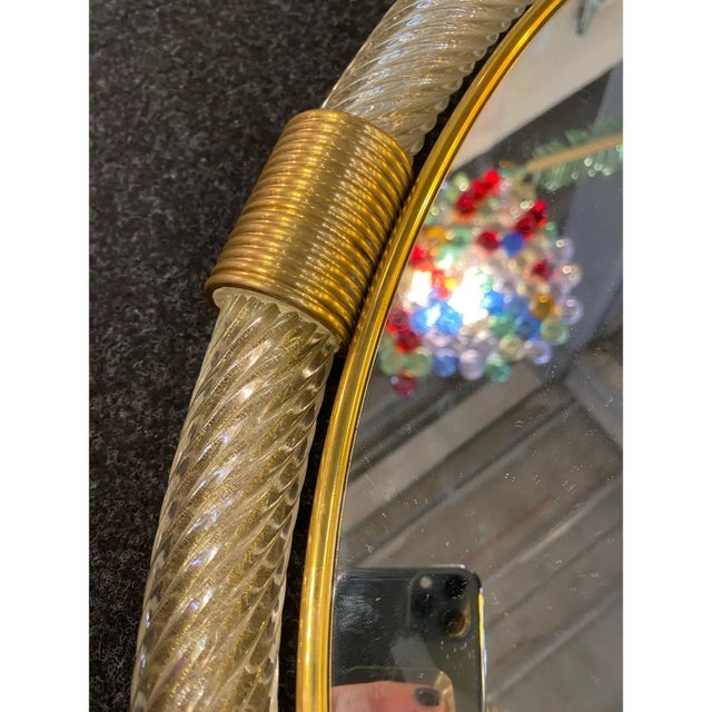 Early 21st Century Murano Glass Mirrors in Gold Leaf by Simoeng, Set of 2 For Sale - Image 5 of 11