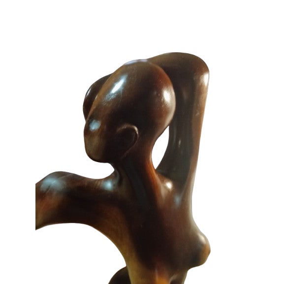 Abstract 1970s Nude Sign Abstract Large Wooden Statue For Sale - Image 3 of 5