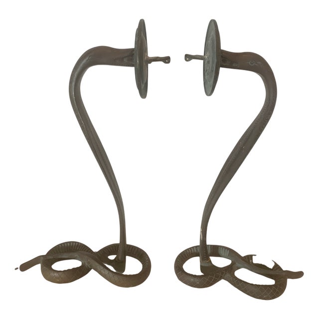 Bronze Wall Sconces with Snake, Set of 2 For Sale
