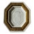Italian Bisque Porcelain Grand Tour Style Plaque With Gold Border | Italy, Mid-20th C. For Sale