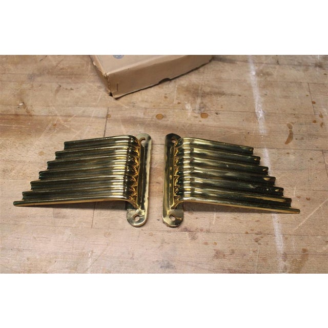 Metal Italian Futurist Handles, 1950s, Set of 2 For Sale - Image 7 of 16