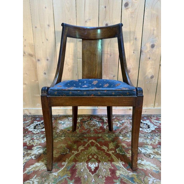 Set of 4 Empire-Style Mahogany Gondola Chairs, Set of x For Sale - Image 9 of 10