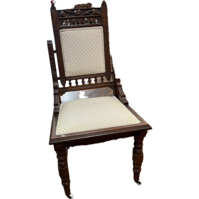 Late 19th Century Antique Victorian Eastlake Chair For Sale - Image 5 of 5