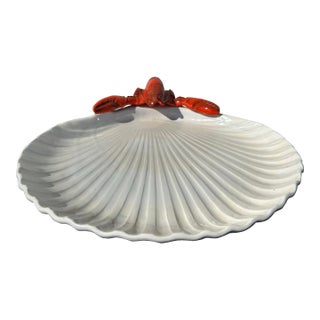 Mid 20th Century Metlox Lobster Ceramic Serving Platter For Sale
