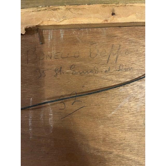 Early 20th Century Antique Parisian Oil Painting of Notre-Dame on the Seine, C. 1914 — Signed Bonello, Gilt Frame For Sale - Image 5 of 7