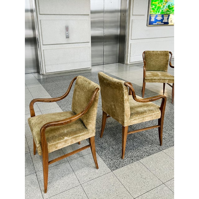 Mid-20th Century Paolo Buffa Walnut Armchairs - A Set of 4 For Sale In New York - Image 6 of 12