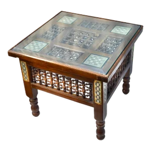 Early 20th-Century Moorish-Patterned Mother-Of-Pearl Side Table