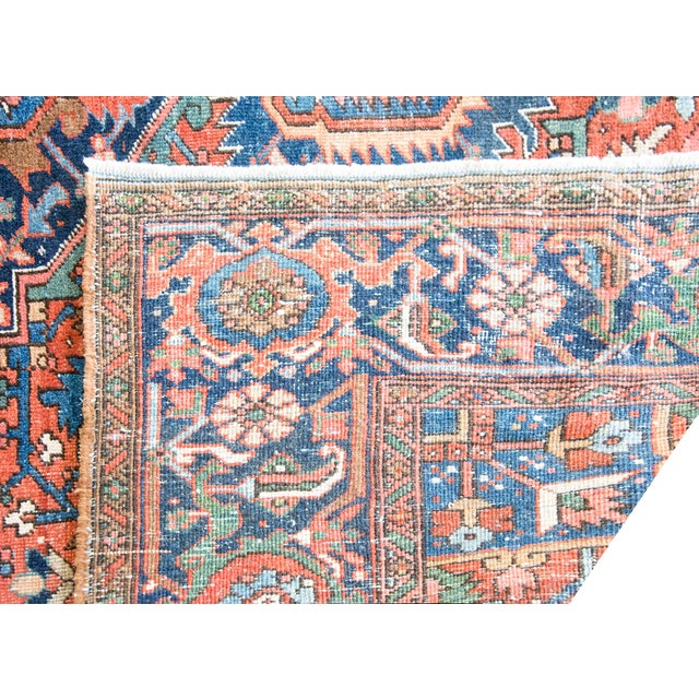 Early 20th Century Persian Heriz Rug For Sale - Image 13 of 14