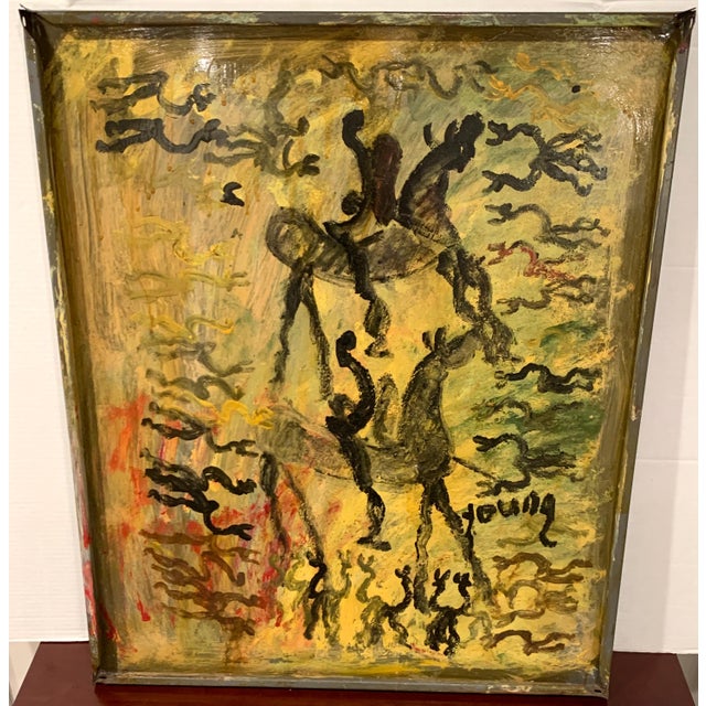 Freedom Warriors on Horseback' by Purvis Young For Sale - Image 10 of 18