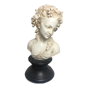 Vintage Female Bust With Intricate Detailed Carving