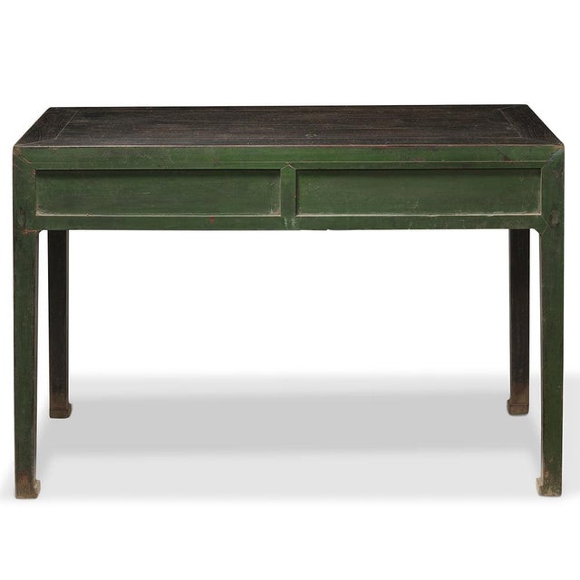 Black Lacquer Three Drawer Desk For Sale - Image 4 of 8