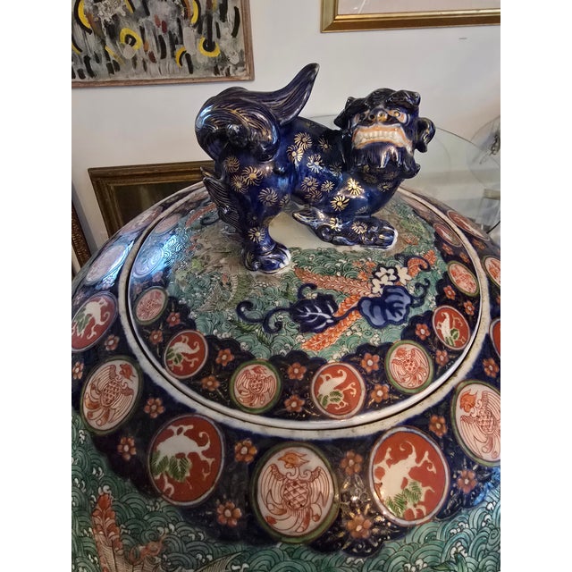 Antique Museum Asian Porcelain Signed Palace Jar For Sale In Boston - Image 6 of 15