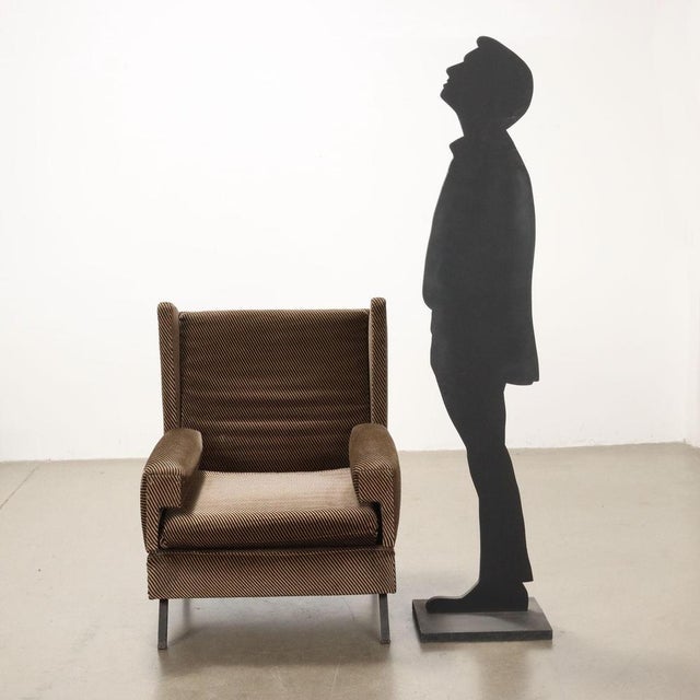 Pair of armchairs, convertible into a bed, foam padding, original period velvet upholstery. This piece is attributed to...