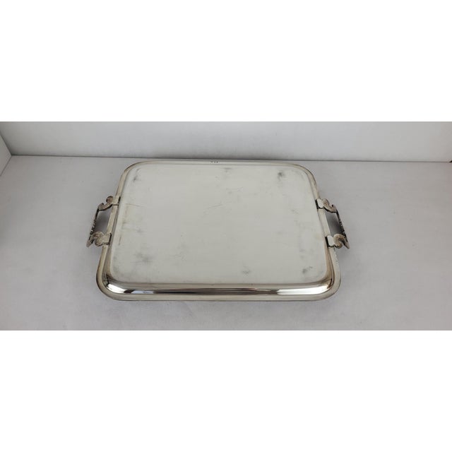 Louis XV Silver-Plated Metal Tray by Georges Delahaye, 1890s For Sale - Image 4 of 8