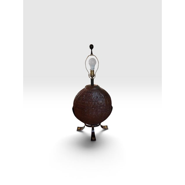 Vintage Exceptional Sculptural Table Lamps by Maitland-Smith, Hand Made in the Philippines - a Pair For Sale In West Palm - Image 6 of 10