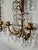 Mid 20th Century Vintage 19.5" Italian Tole and Crystals Candle Sconces - A Pair For Sale - Image 5 of 17