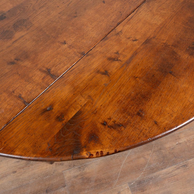 Wood 20th Century English Oak Drop-Leaf Gateleg Wake Table For Sale - Image 7 of 14