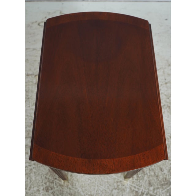 Pair of Baker Mahogany Drop Leaf Pembroke Tables For Sale - Image 16 of 18