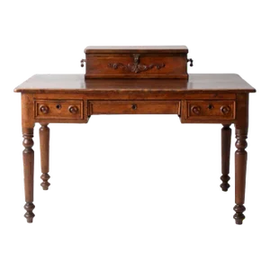 Antique Writing Desk With Letter Box