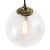 Mid-Century Brass Globe Pendant Lamp For Sale - Image 4 of 6