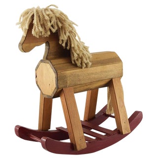 Vintage Rocking Horse - Handmade For Sale