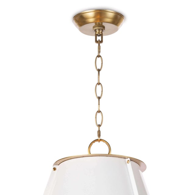 Not Yet Made - Made To Order Regina Andrew French Maid Chandelier Large in White and Natural Brass For Sale - Image 5 of 7
