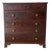 Antique 19th Century Solid Mahogany Chest of Drawers With Brass Knobs For Sale
