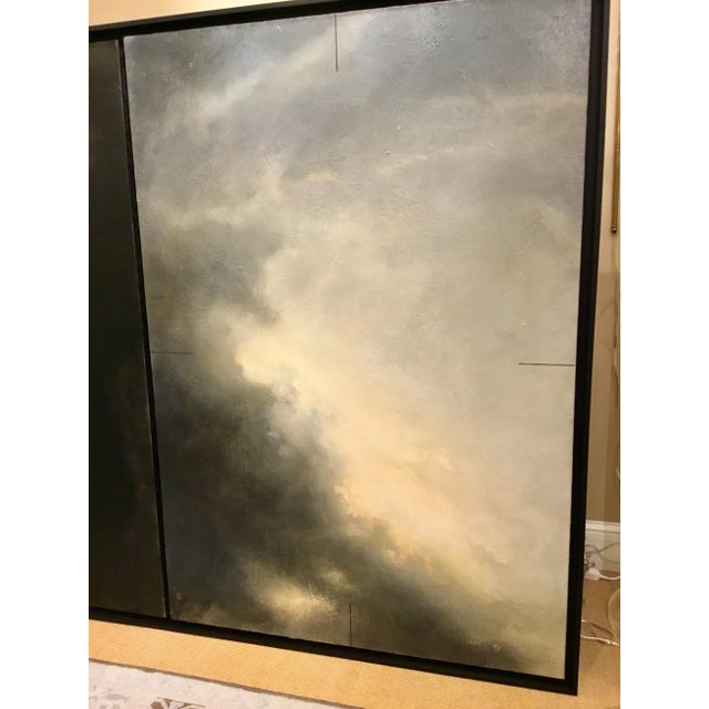 Unique Coriolanus by: Dozier Bell, Moody Oil and Acrylic on Linen Framed Painting, from the Schnmidt-Bingham Gallery in...