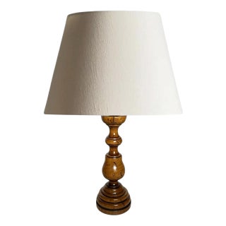 Twisted Wooden Lamp, France, 1970 For Sale