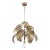 1970s Gold Medal Palm Leaf Chandelier For Sale