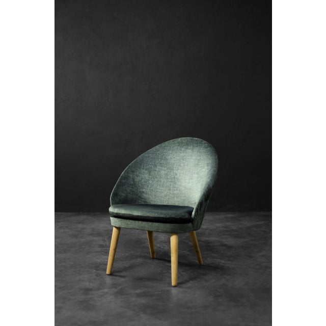 Wood Mid-Century Danish Modern Model 301 Easy Chair in Oak and Fabric by Ejvind A. Johansson for Godtfred H. Petersen, 1950s For Sale - Image 7 of 15