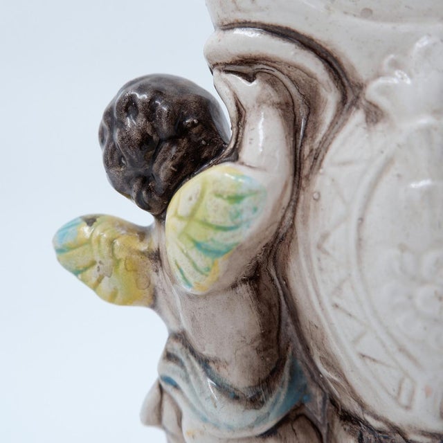 Antique Rococo Style Porcelain Mantel Clock, 19th Century For Sale - Image 4 of 18