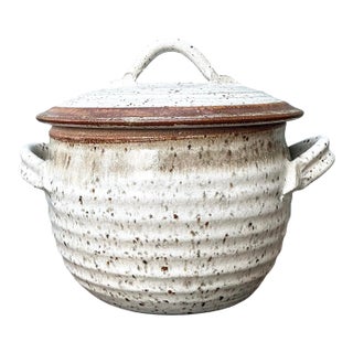 Vintage Original Studio Pottery Lidded Steam Pot For Sale