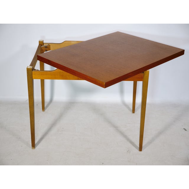 Wilhelm Renz Mid-Century Folding Dining Table in Walnut by Wilhelm Renz, 1960s For Sale - Image 4 of 9
