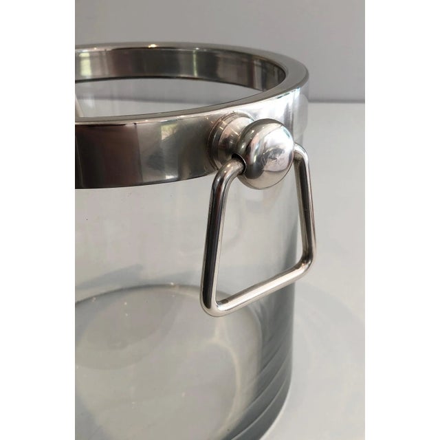 Circa 1970 French Silver Plated and Glass Champagne Bucket For Sale - Image 10 of 13