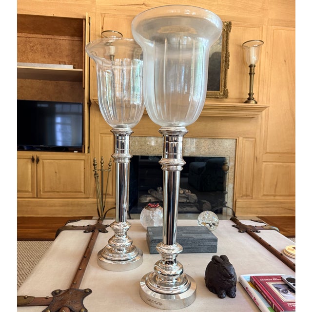 Pair of Silver Plated Ralph Lauren Hurricanes For Sale In Washington DC - Image 6 of 6