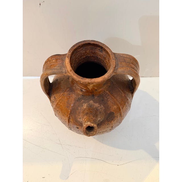 Antique French Terracotta Walnut Oil Pot For Sale In Miami - Image 6 of 8