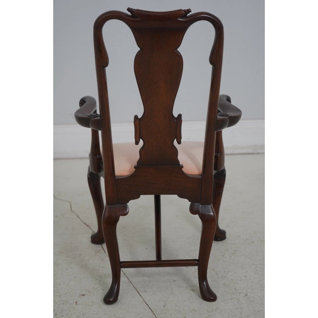 Pair Small Scale Mahogany Decorative Occasional Accent Chairs For Sale - Image 4 of 12