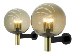 Wall Lights by Glashütte Limburg, the Netherlands, 1970s, Set of 2