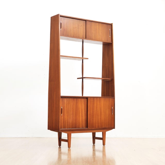 1960s Mid Century Teak Bookcase Room Divider For Sale - Image 5 of 9