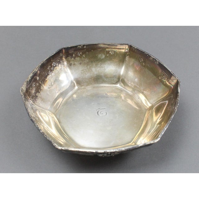 Tiffany and Co. Tiffany & Co Sterling Silver 18165 C Makers 7068 Hexagonal Bowl For Sale - Image 4 of 8