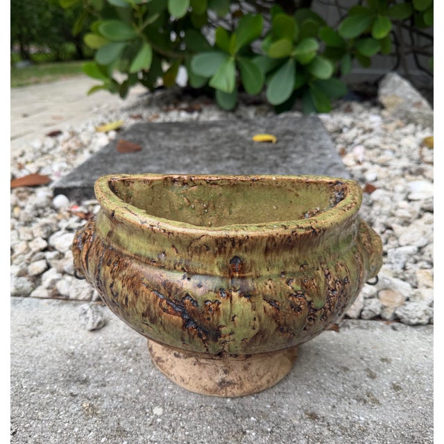 Vintage Handcrafted Lion Head Wall Planter With Decorative Ring Handles For Sale In Naples, FL - Image 6 of 12