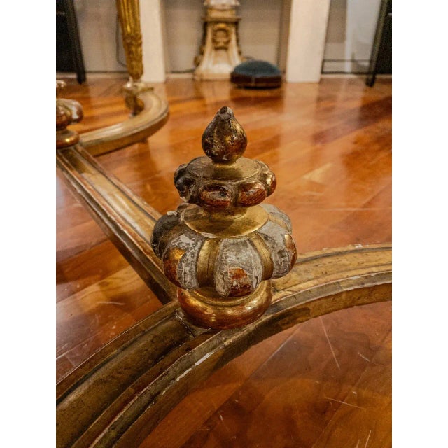 Wood 19th Century Empire Style Gold Leaf Library Table / Desk For Sale - Image 7 of 12