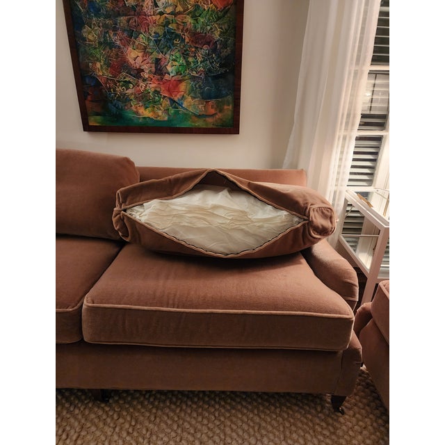 Pair of William Alan Custom Mohair Sofas Manufactured in HighPoint Nc For Sale - Image 9 of 12