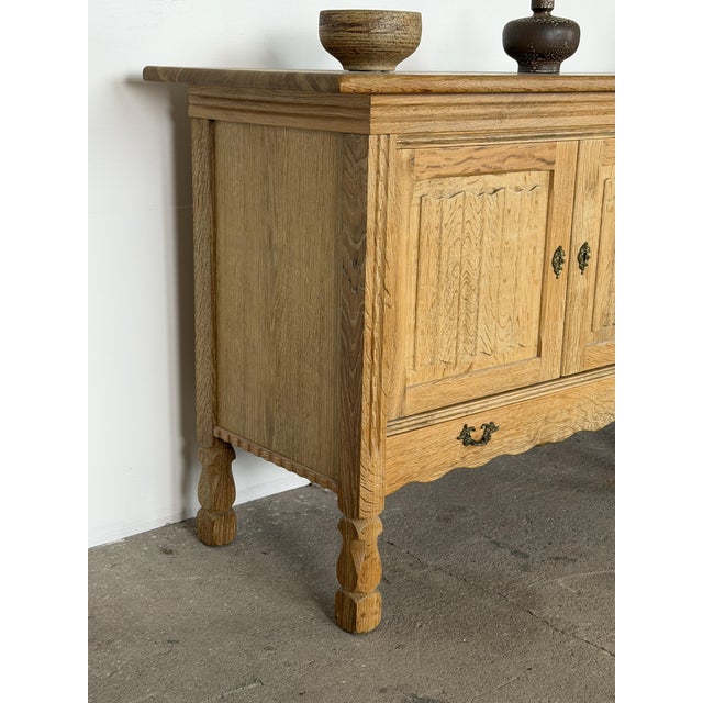 Mid 20th Century Vintage Danish Brutalist Oak Sideboard, 1960s For Sale - Image 5 of 10