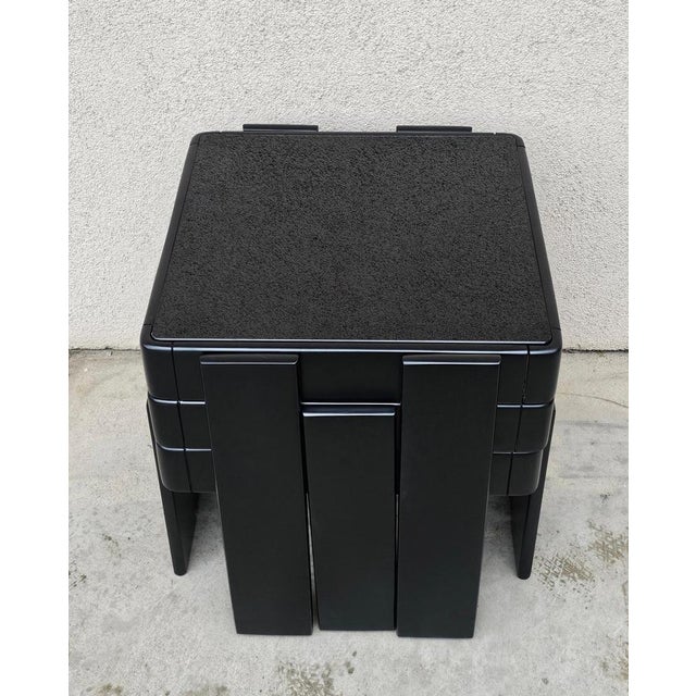 Mid-Century Modern Nesting Tables attributed to Gianfranco Frattini, Yugoslavia, 1960s, Set of 3 For Sale - Image 4 of 11