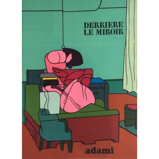 Adami Original Lithograph Dm01188 Derriere Le Miroir 1970 For Sale